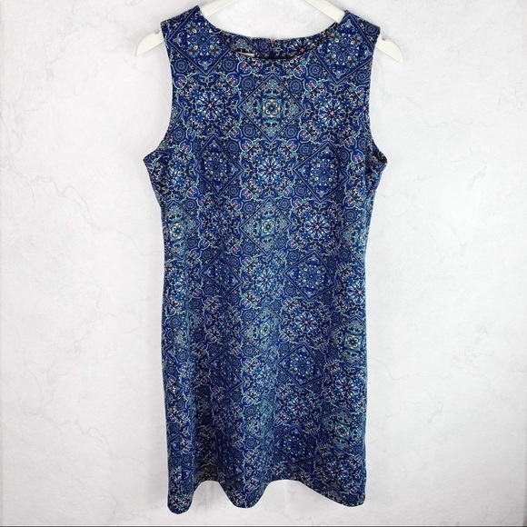 [Talbots] Blue Paisley Floral Dress - Picture 1 of 3